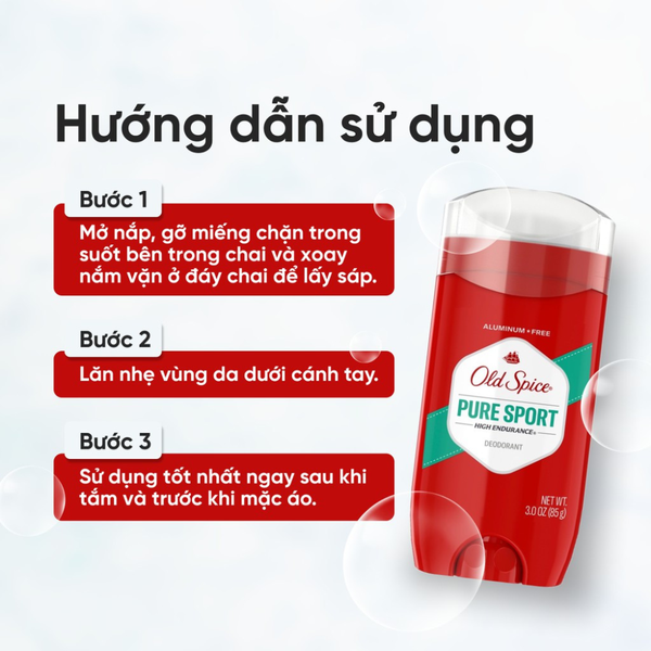 Old Spice Lăn Khử Mùi Nam Pure Sport Deodorant