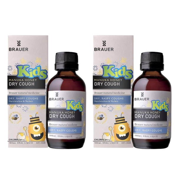 Brauer Siro Mật Ong Hỗ Trợ Bé Ho Khan Manuka Honey Kids Dry Cough 100ml