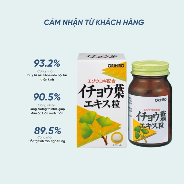 Orihiro Viên Uống Bổ Não Ginkgo Biloba 240 Viên