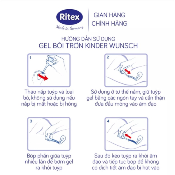 Ritex Gel Tạo Môi Trường Hỗ Trợ Thụ Thai KinderWunsch Gleitmittel Hộp 8 Tuýp