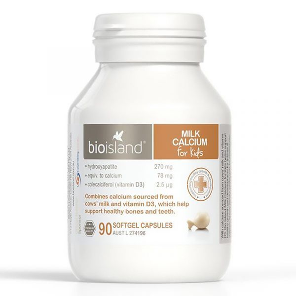 Bio Island Canxi Milk Calcium Sữa Bò Non Bổ Sung Canxi Cho Bé 90 Viên