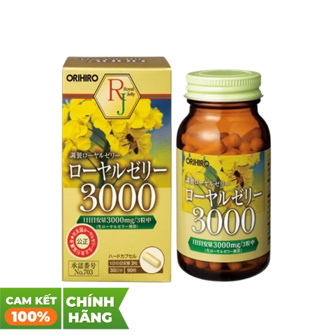 Orihiro Sữa Ong Chúa Royal Jelly 3000mg Nhật Bản 90 viên