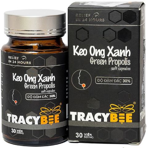 Tracybee Keo Ong Xanh Hỗ Trợ Cải Thiện Viêm Họng, Ho, Cảm Sốt 30 Viên