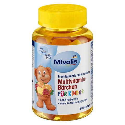 Mivolis Kẹo Gấu Bổ Sung Vitamin Tổng Hợp Cho Trẻ Vị Trái Cây 60 Viên