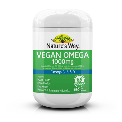 Nature's Way Viên Uống Bổ Sung Omega 3,6,9 Cho Người Ăn Chay Vegan Omega 3,6,9 1000mg 150 Viên