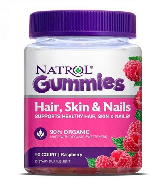 Natrol Kẹo Dẻo Gummies Hair Skin Nails Đẹp Da Móng Tóc 90 Viên