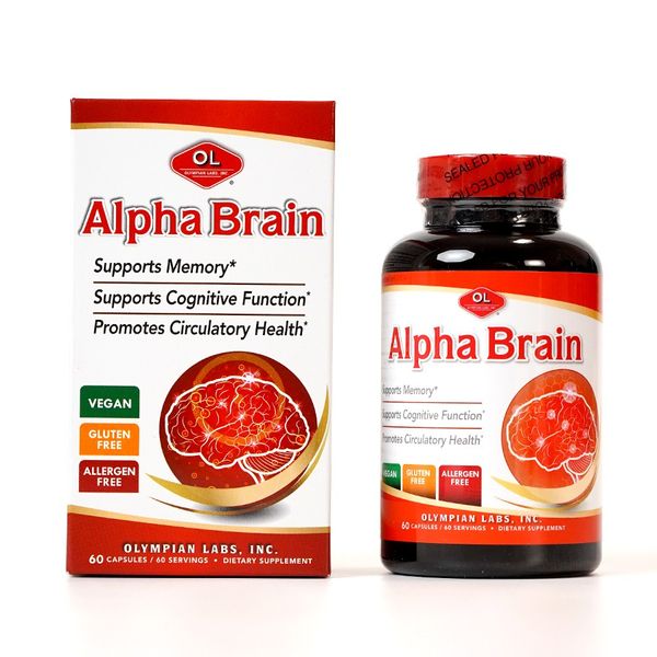 Olympian Labs Viên Uống Bổ Não Và Hỗ Trợ Tuần Hoàn Máu Não Alpha Brain 60 Viên