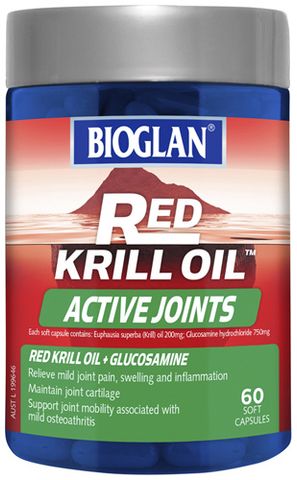 Bioglan Viên Uống Dầu Nhuyễn Thể Hỗ Trợ Khớp Red Krill Oil Active Joints 60 Viên