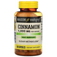 Mason Natural Viên Uống Hỗ Trợ Ổn Định Đường Huyết Cinnamon 1000mg 100 Viên