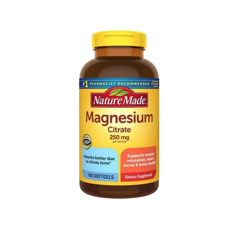 Nature Made Viên Uống Bổ Sung Magnesium Citrate 250 mg 180 Viên
