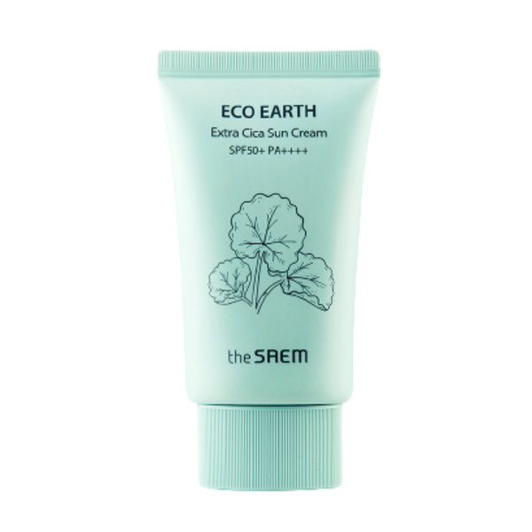 The Saem Kem Chống Nắng Nâng Tông Chiết Xuất Rau Má Eco Earth Extra Cica Sun Cream 50g