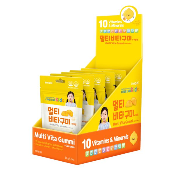 Inno.N Kẹo Dẻo Dinh Dưỡng Condition Kids Multi Vita Gummi Curcumin 5 Gói