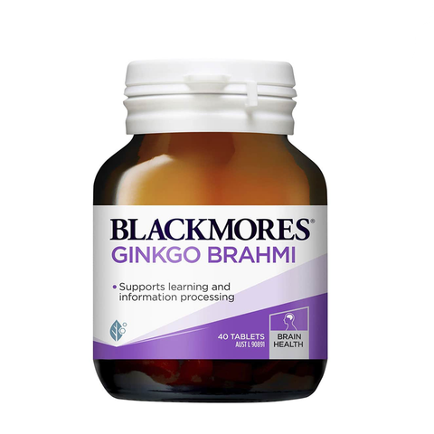 Blackmores Viên Uống Bổ Não Chiết Xuất Cây Bạch Quả Ginkgo Brahmi 40 Viên