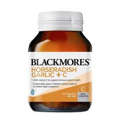 Blackmores Viên Uống Hỗ Trợ Đề Kháng Horseradish, Vitamin C & Garlic 50 Viên
