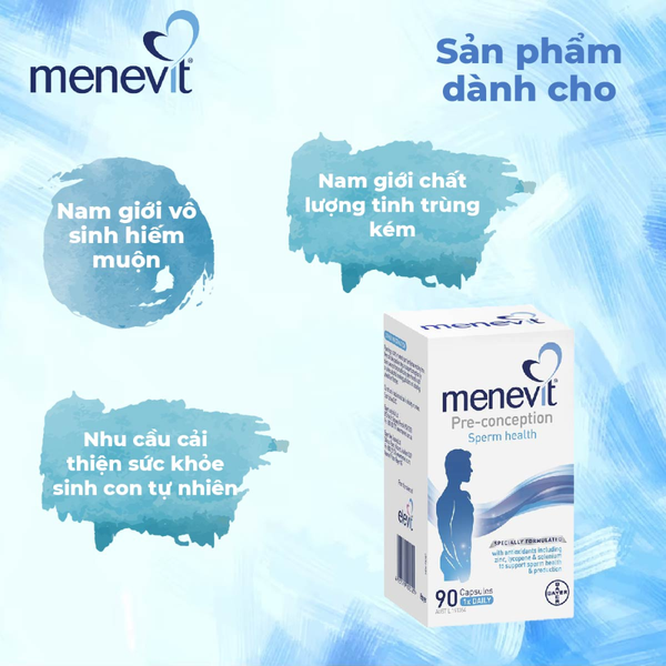 Viên Uống Menevit Cho Nam Giới Của Úc, 90 Viên