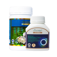 Combo Vitatree Tinh Chất Hàu Oyster Extract 90 Viên, Hỗ Trợ Tuyến Tiền Liệt Premium Prostate Care 60 Viên