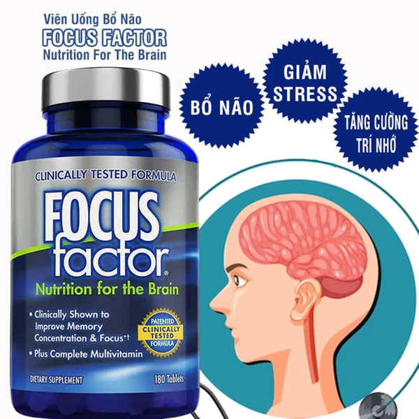 Focus Factor Viên Uống Vitamin Bổ Não Nutrition For The Brain 180 Viên