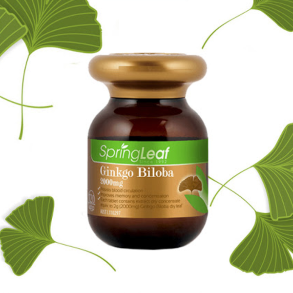 SpringLeaf Viên Uống Hỗ Trợ Trí Não Ginkgo Biloba 2000mg 120 Viên