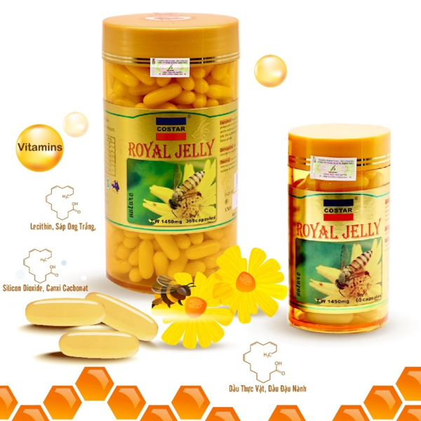 Costar Viên Uống Sữa Ong Chúa Royal Jelly Soft Gel 1450mg 100 Viên