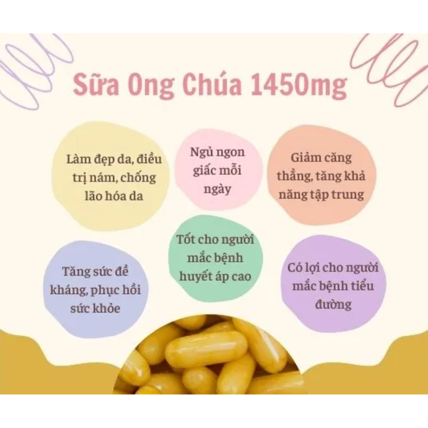 Costar Viên Uống Sữa Ong Chúa Royal Jelly Soft Gel 1450mg 100 Viên