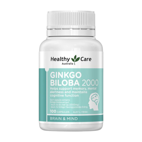 Healthy Care Viên Uống Hỗ Trợ Trí Não Ginkgo Biloba 2000mg 100 Viên