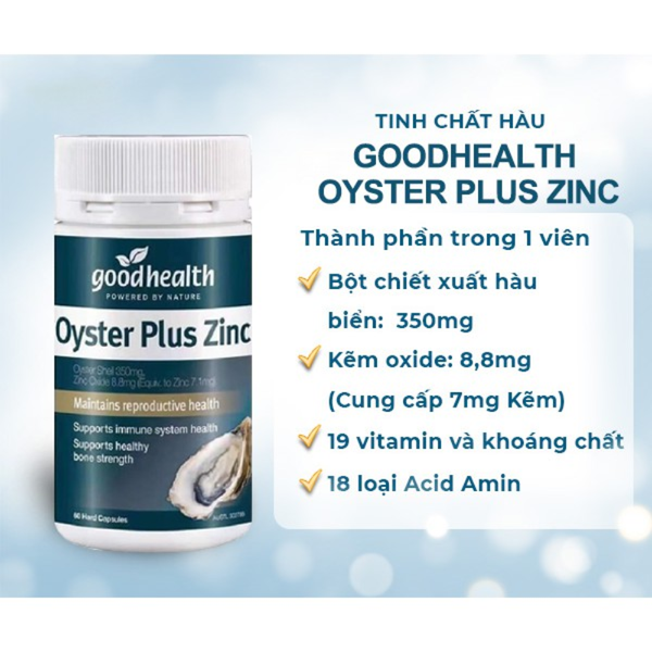 Goodhealth Tinh Chất Hàu Tăng Cường Sinh Lý, Xương Khớp Nam 50+ Oyster Plus Zinc 60 Viên