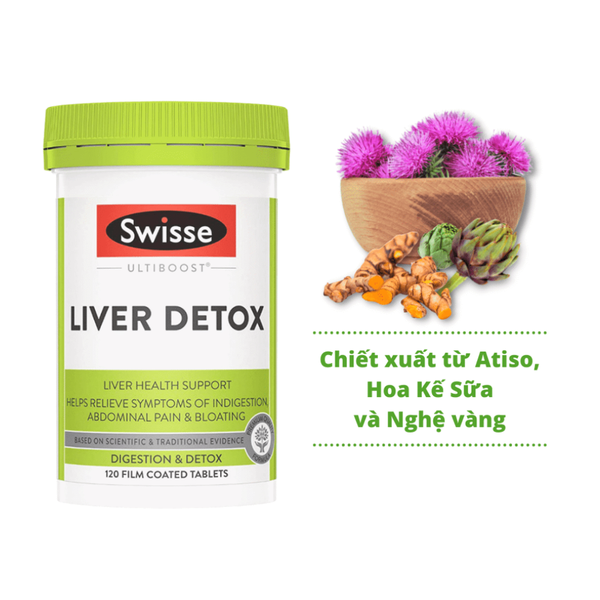 Swisse Viên Uống Ultiboost Hỗ Trợ Thải Độc Gan Liver Detox