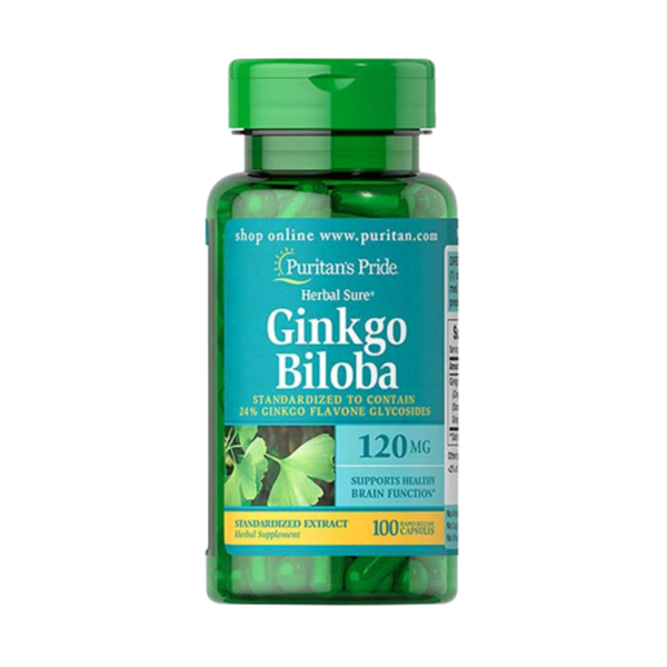 Puritan's Pride Viên Uống Bổ Não Ginkgo Biloba 120mg 100 Viên