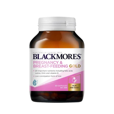 Blackmores Viên Uống Bổ Sung Vitamin Tổng Hợp Cho Mẹ Bầu Pregnancy Gold 60 Viên