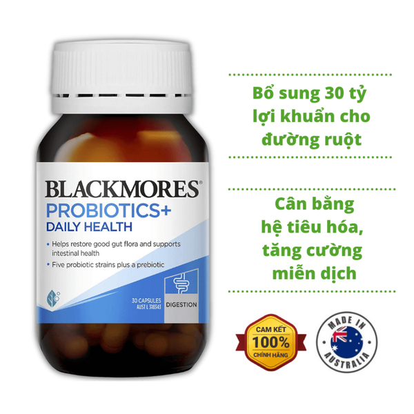 Blackmores Viên Uống Bổ Sung Men Vi Sinh Probiotics+ Daily Health 30 Viên