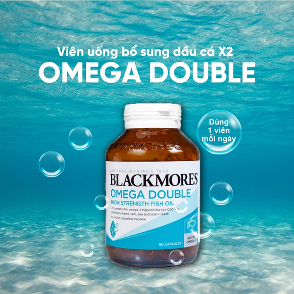 Blackmores Viên Uống Dầu Cá Liều Omega Gấp 2 Lần Double High Strength Fish Oil 90 Viên