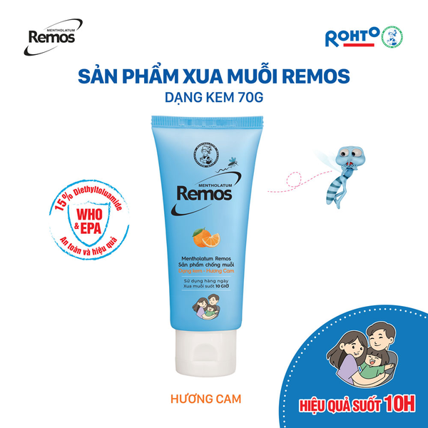 Remos Kem Chống Muỗi Hương Cam Mentholatum 70g