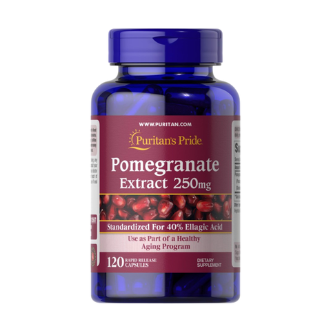 Puritan’s Pride Viên Uống Tinh Chất Lựu Sáng Da Giảm Nám Pomegranate Extract 250mg 120 Viên