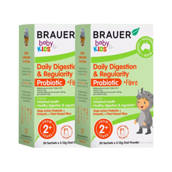 Brauer Bột Hỗ Trợ Tiêu Hóa Cho Trẻ Từ 2 Tuổi Daily Digestion & Fibre 30 Gói - Hạn Sử Dụng 30/09/2024