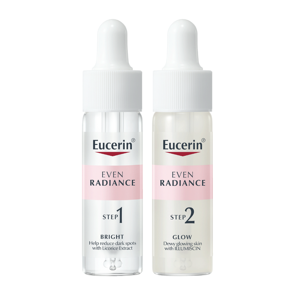 Eucerin Set Tinh Chất Dưỡng Sáng Even Radiance Duo Ampoules 2x15ml, Tặng Sữa Rửa Mặt - Hạn Sử Dụng 01/08/2024