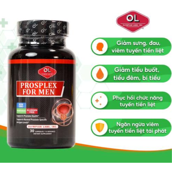 Olympian Labs Viên Uống Hỗ Trợ Tuyến Tiền Liệt Prosplex For Men 30 viên