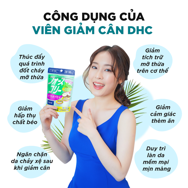 DHC Viên Uống Dầu Dừa Forskohlii Soft Hỗ Trợ Cải Thiện Cân Nặng 30 Ngày