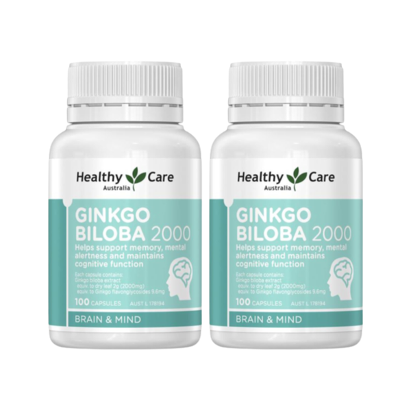 Healthy Care Viên Uống Hỗ Trợ Trí Não Ginkgo Biloba 2000mg 100 Viên