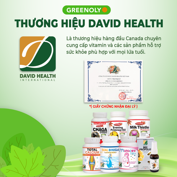 David Health Dầu Hoa Anh Thảo Chiều Điều Tố Nội Tiết Tố Nữ Evening Primrose Oil 30 Viên