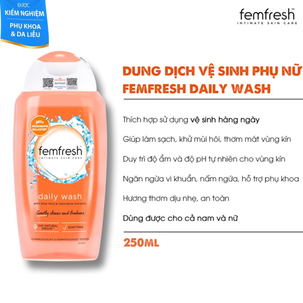 Femfresh Dung Dịch Vệ Sinh Phụ Nữ Hằng Ngày Daily Intimate Wash 250ml