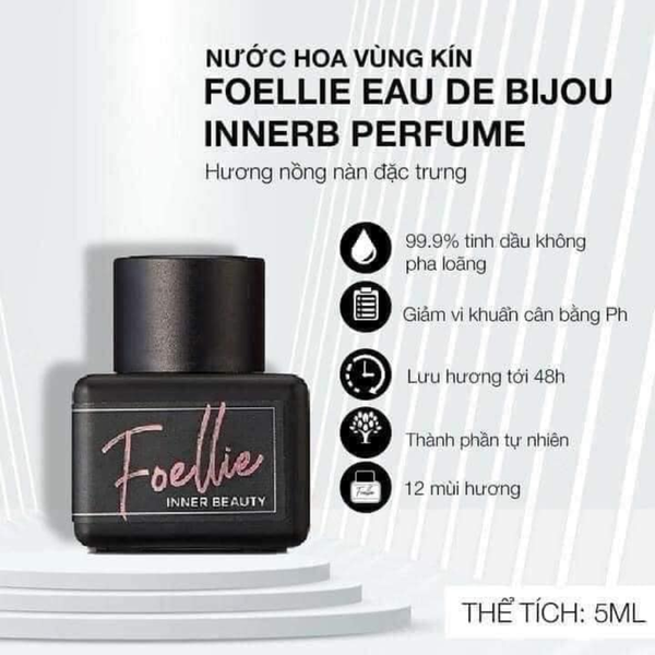 Foellie Nước Hoa Vùng Kín Màu Đen Mùi Quyến Rũ Eau De Bijou 5ml (Mùi Yêu Thích Nhất)