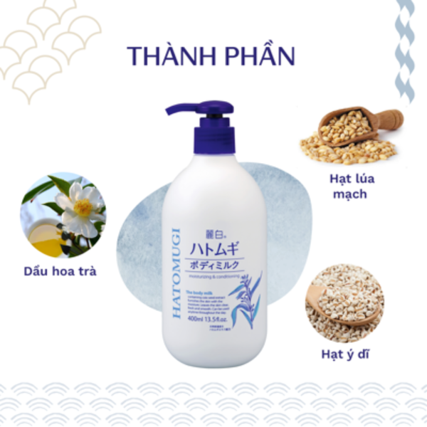 Hatomugi Sữa Dưỡng Thể Sáng Da Ban Đêm Reihaku Body Lotion