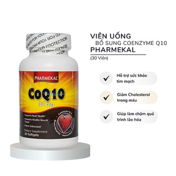 Pharmekal Viên Uống Hỗ Trợ Tim Mạch CoQ10 30mg 30 Viên