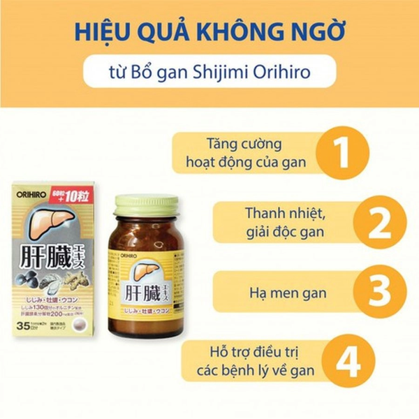 Orihiro Viên Uống Hỗ Trợ Giải Độc Gan Nhật Bản Shijimi 70 Viên