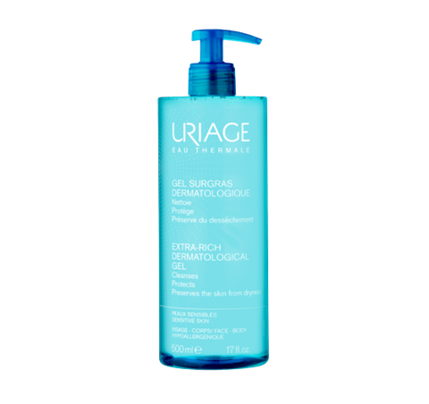 Uriage Gel Làm Sạch Dưỡng Ẩm Da Mặt Và Cơ Thể Gel Surgras Dermatologique 500ml