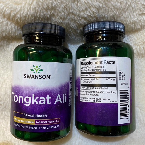 Swanson Viên Uống Tăng Cường Sinh Lý Tongkat Ali Malaysia Passion 400mg 120 Viên