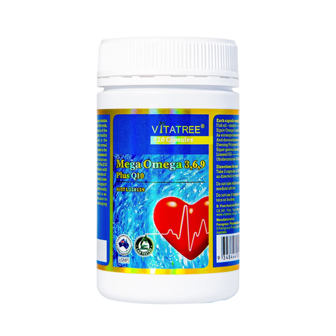 Vitatree Viên Uống Mega Omega 3 6 9 Plus Q10 120 Viên