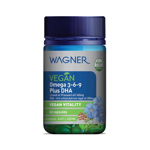 Wagner Viên Uống Thuần Chay Vegan Omega 3-6-9 Plus DHA 60 Viên