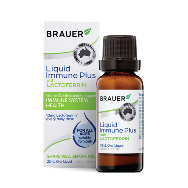 Brauer Nước Uống Tăng Cường Hệ Miễn Dịch Trẻ Sơ Sinh Liquid Immune Plus with Lactoferrin 23ml