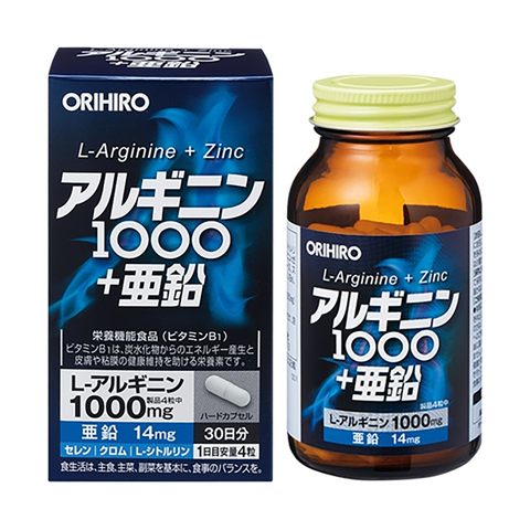 Orihiro Viên Uống Tăng Cường Sinh Lý Nam Giới L-Arginine 1000mg Và Zinc 120 Viên